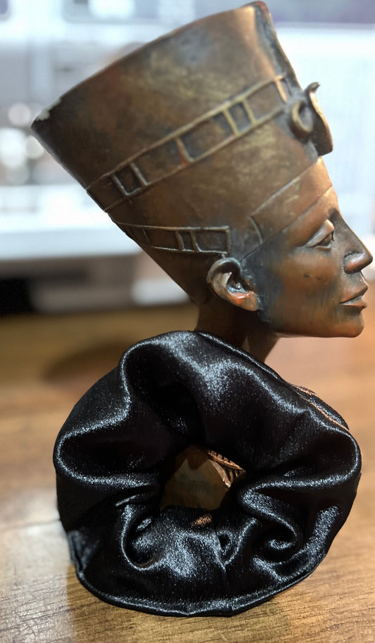 Black Satin Scrunchy