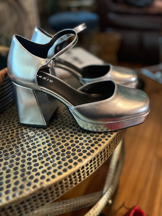 Silver Platform Heels (WW)