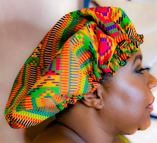Tribal Bonnet (Orange, Green, Red, Blue)
