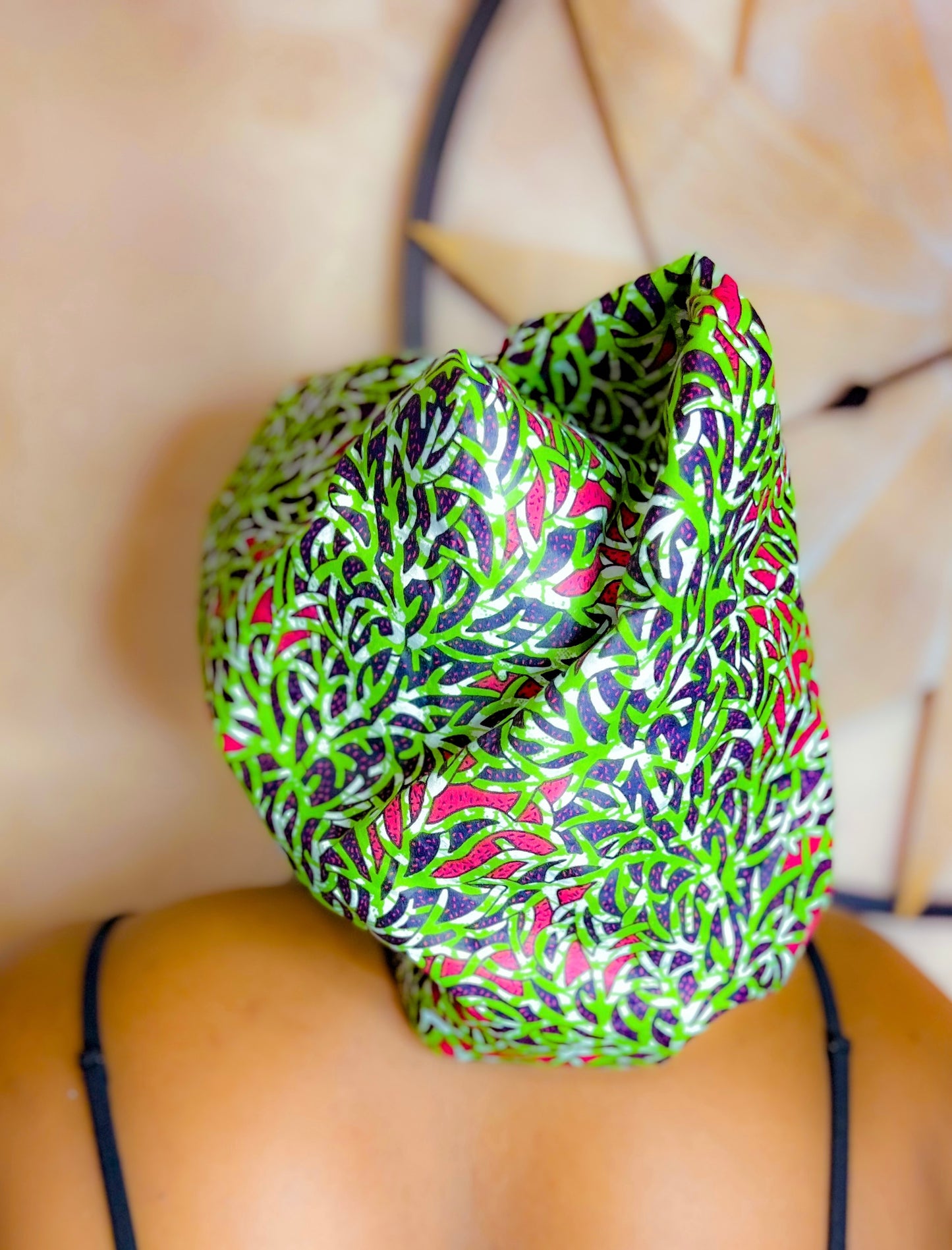 SBL Pink & Green Vines Bonnet