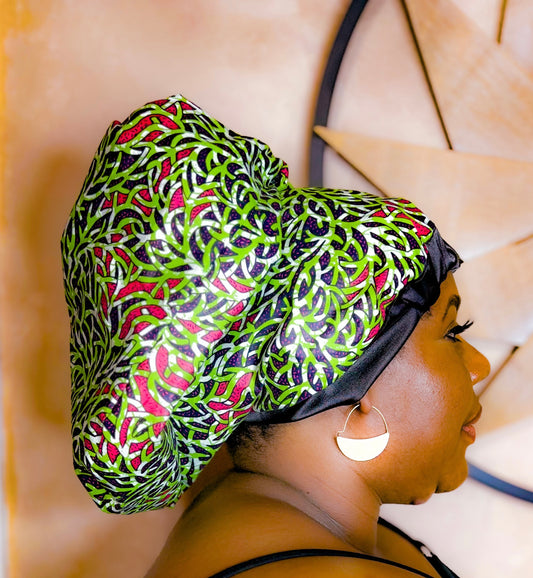 SBL Pink & Green Vines Bonnet