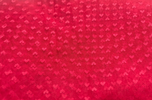 Love Heart Tulle Mesh Fabric