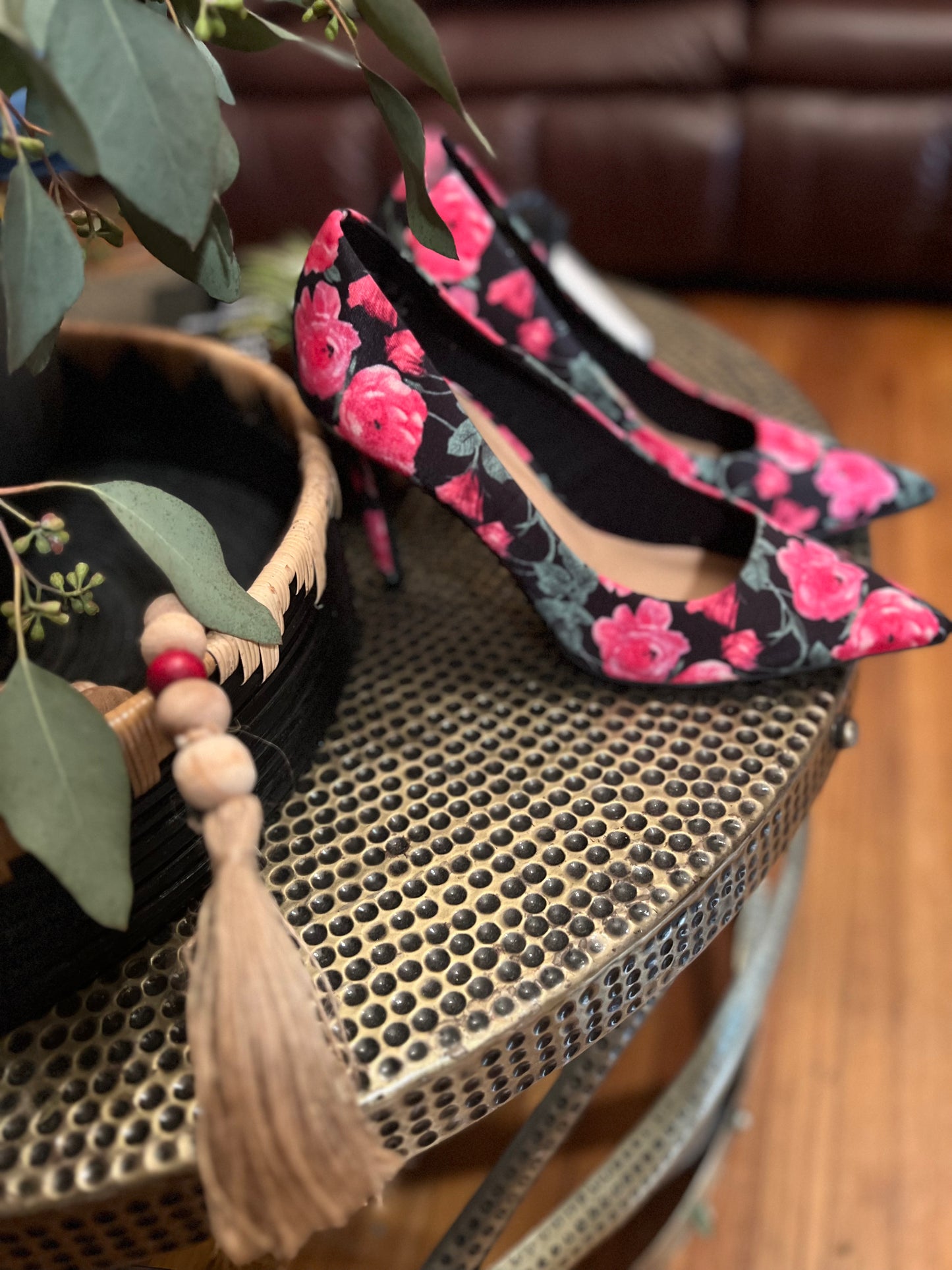 Pink & Green Floral Pump