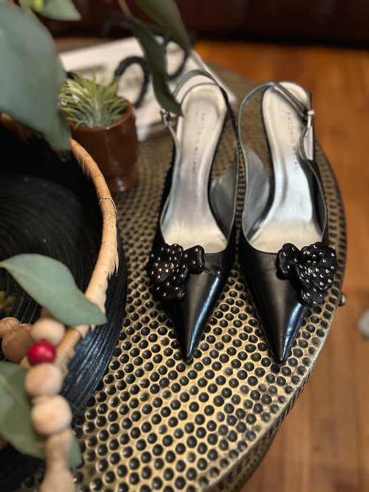 Black Slingbacks