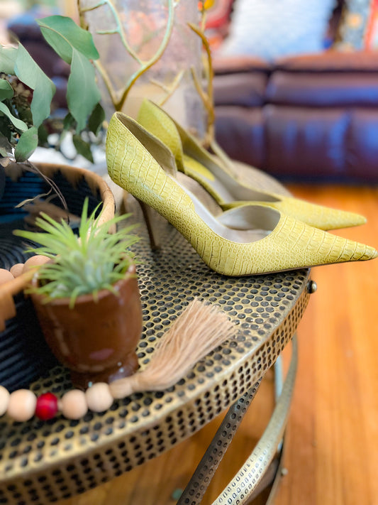 Snake Print Pointy Heel