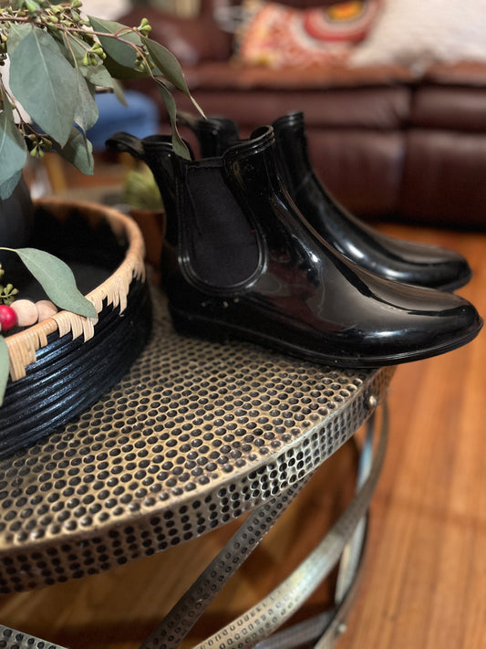 Black Rain Boots